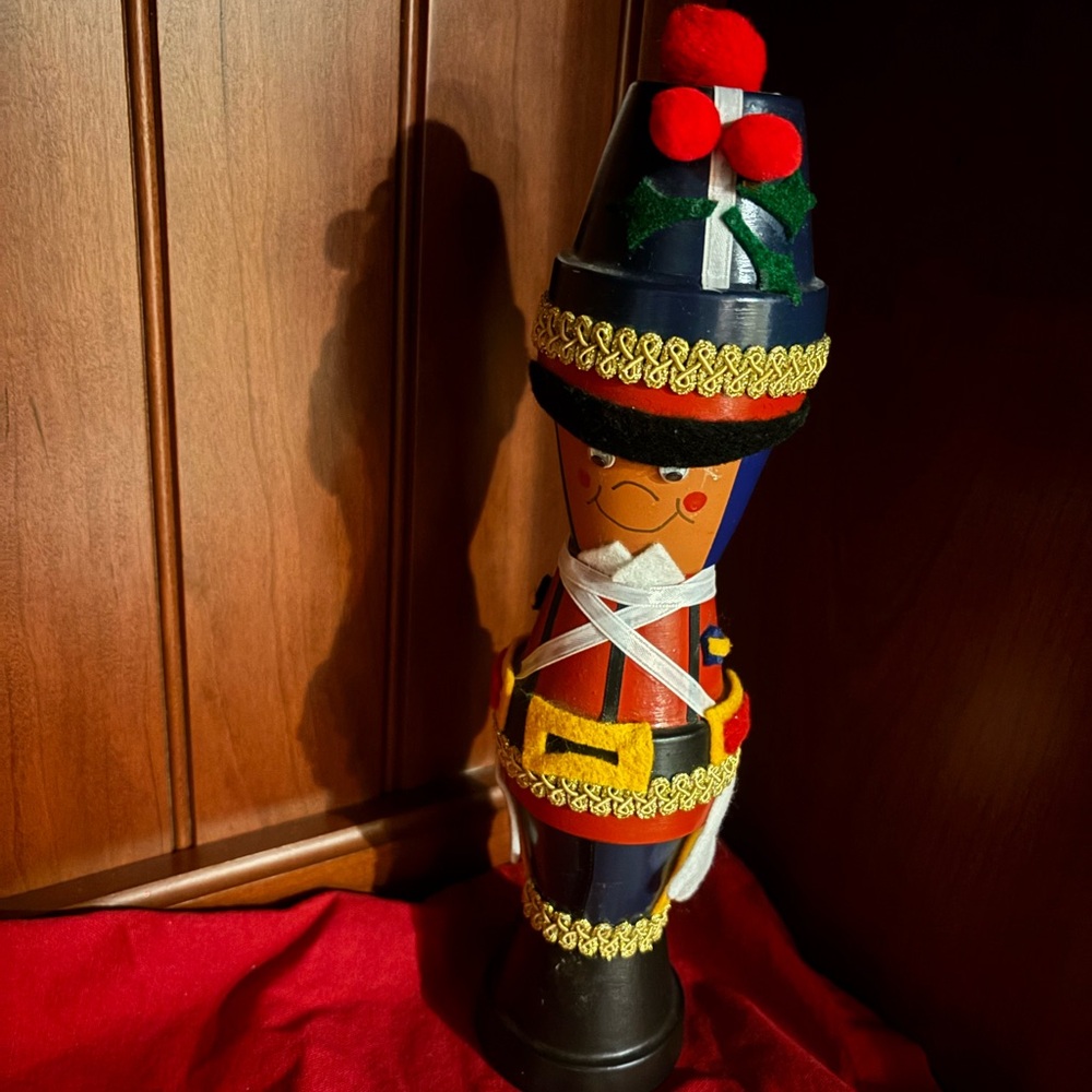 Festive Nutcracker Soldier Figurine - Blue and Red